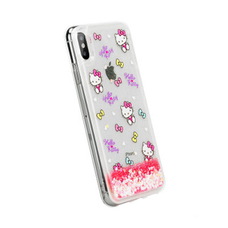 X-doria HelloKitty 苹果X/XS手机壳iPhoneX/XS保护壳 网红同款流沙防摔全包硅胶软壳保护套流光萌趣凯蒂猫