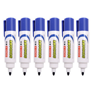 韩国东亚（DONG-A）SOHO白板笔 短笔杆大容量单头白板笔 办公会议可擦易擦白板笔 12支/盒 蓝色