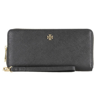 TORY BURCH 托里.伯奇 奢侈品 TB女包 黑色牛皮长款钱包手拿包 40882 001 黑色