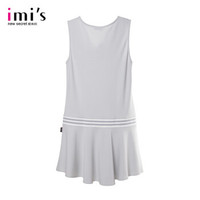 imi's爱美丽女士家居服 时尚条纹套头无袖性感连衣裙 IM44AGS1 灰色 155/80/S