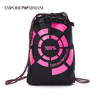 EMPORIO ARMANI 阿玛尼奢侈品女士限量版加载图案印花购物袋 981056-6A100 BLACK-1200 U