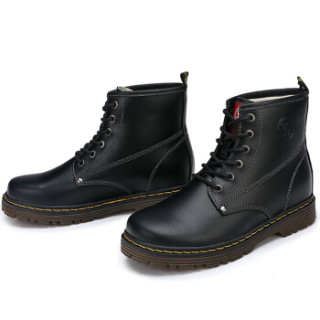 骆驼牌 马丁靴男情侣款头层牛皮防泼水英伦风高帮工装系带 w832379014