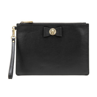 MICHAEL KORS 迈克·科尔斯 MK女包 奢侈品 皮革手拿包 POUCHES & CLUTCHES系列 中号黑色 32T8AF9P2U BLACK