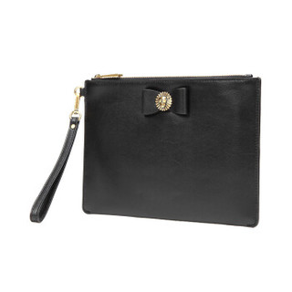 MICHAEL KORS 迈克·科尔斯 MK女包 奢侈品 皮革手拿包 POUCHES & CLUTCHES系列 中号黑色 32T8AF9P2U BLACK