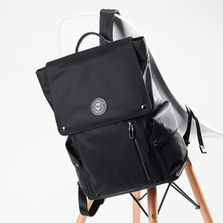 POLO 双肩包时尚休闲背包潮流男士电脑包可装14英寸GN090P561J 黑色