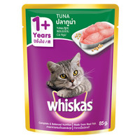 伟嘉 宠物猫粮猫湿粮 泰国进口成猫妙鲜包猫罐头 吞拿鱼味85g单袋装