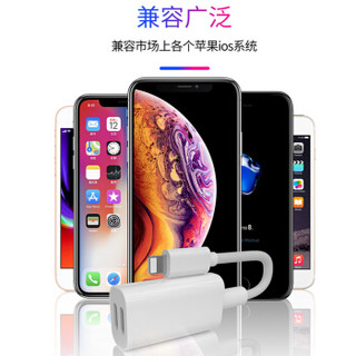 技光（JEARLAKON） 苹果7耳机转接头/转接线 音频转接器二合一lightning 适用iPhoneXs Max/Xr/8/7plus