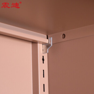 震迪 通体文件柜 咖啡色窄边套色款 储物柜钢制资料柜可定制 510213