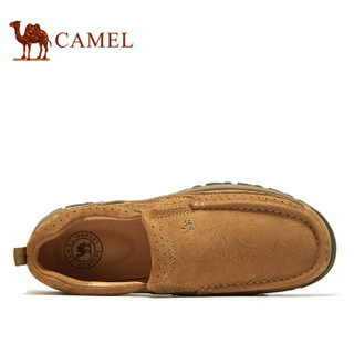 骆驼（CAMEL） 牛皮大休闲旅游套脚工装鞋男 A932307060 驼色 41