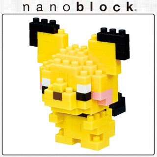 日本nanoblock皮丘精灵宝可梦微型积木儿童玩具小颗粒拼插拼搭 12岁+ 800591 男孩女孩生日礼物