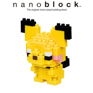 日本nanoblock皮丘精灵宝可梦微型积木儿童玩具小颗粒拼插拼搭 12岁+ 800591 男孩女孩生日礼物