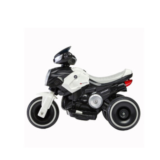 hd小龙哈彼 儿童电动车 摩托车 三轮车 玩具童车 白黑 LW609-s040