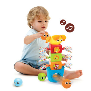 幼奇多（yookidoo）益智玩具积木男孩女孩婴幼儿童宝宝ABS材质电动玩具 9-24m+笑脸积木叠叠乐