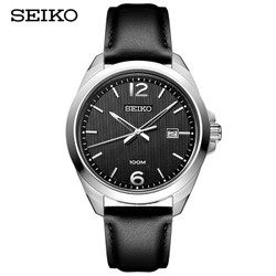 SEIKO 精工 SUR215P1 男士黑盘石英手表
