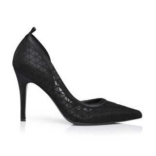 DYMONLATRY 设计师品牌 D-小姐系列 蕾丝高跟鞋 黑色 39