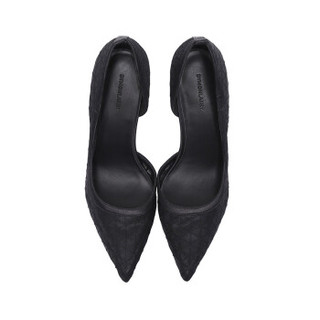 DYMONLATRY 设计师品牌 D-小姐系列 蕾丝高跟鞋 黑色 39