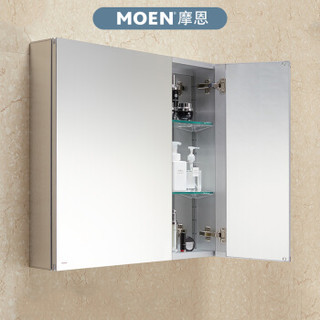 摩恩（MOEN）洛奇600MM镜柜 浴室镜柜挂墙式  多功能收纳柜嵌入式BCM07-003BS