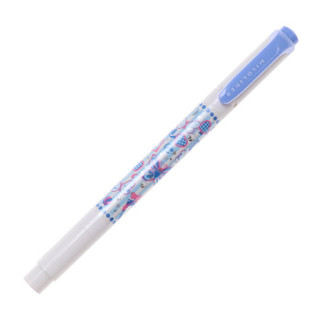 日本斑马牌（ZEBRA）双头荧光笔 学生重点划线标记水性记号笔彩色笔 WKT7-A1-MDB柔和深蓝