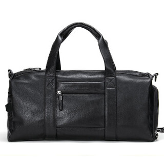 迪德DiDe 旅行包男女多功能复古旅行袋大容量行李包手提健身包 DQ859黑色