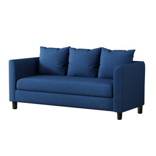 杜沃 沙发 北欧客厅家具 布艺沙发 简约小户型沙发组合 可拆洗三人沙发 懒人沙发 B1 1.58米 深蓝色