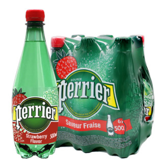 Perrier 巴黎水 原味柠檬青柠味草莓西柚500ml整箱24瓶