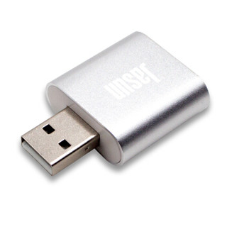 捷顺（JASUN) USB外置声卡 免驱 台式机笔记本电脑声卡 铝壳 独立耳机转换器有线接话筒K歌 JS-161