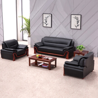 奈高办公家具会客沙发接待沙发商务办公沙发 M款3+1+1+茶几