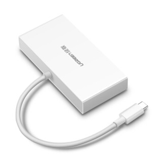 绿联 Type-C扩展坞 通用P30手机苹果MacBook USB-C3.1转VGA转换器 网口数据线转接头投屏拓展坞分线器 40378