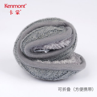 卡蒙（Kenmont）km-6973 针织冬季耳套保暖女毛绒耳罩可爱护耳韩版时尚耳包可折叠 深灰色均码 耳套专拍