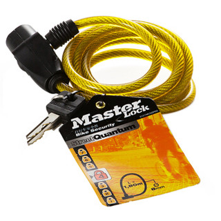 玛斯特（Master Lock）钢缆绳锁自行车电瓶车锁骑行装备8127MCNDPRO颜色随机 美国专业锁具品牌