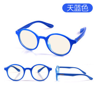 迪士尼(Disney)儿童防蓝光防辐射眼镜 男女小学生新款平光镜片眼镜 高品质镜片宝宝眼镜 男孩款 天蓝色