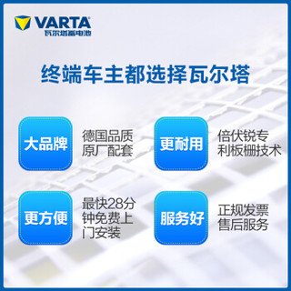 VARTA 瓦尔塔 汽车电瓶蓄电池银标20-75 12V