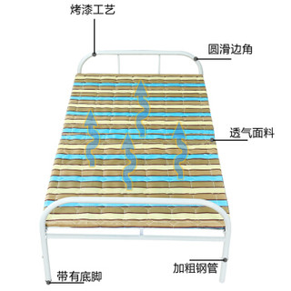 利尔  折叠床 办公室床折叠单人床午睡床便携家用经济床简易床医院陪护床加厚 蓝白条187*75*38