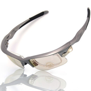 BASTO邦士度骑行眼镜 户外运动眼镜 可配近视 防紫外线护目镜 偏光运动眼镜 BS105五副镜片套装 银灰色