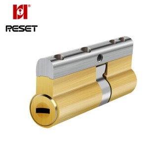 锐赛特(RESET)RST-288  彩色纯铜58叶片超C级锁芯 防盗门锁芯 防暴力防锡纸防卡片锁芯85MM 32.5+52.5