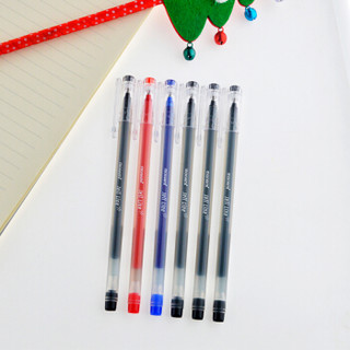 韩国慕那美（monami）半针管中性笔套装水笔签字笔 0.4mm黑红蓝02032-6支装