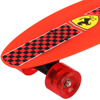 法拉利(Ferrari)儿童鱼形滑板青少年休闲四轮小鱼板初学者单翘板 红色