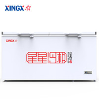 XINGX 星星 冰柜商用大容量单温转换家用卧式保鲜冷柜 500升预涂内胆商用大容量