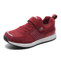 动力步 老人鞋透气散步休闲运动减震舒适网面健步安全防滑爸爸妈妈 DonLiBO D8852012 红色（女款） 40