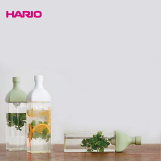 HARIO 日本进口耐热树脂冷水壶带滤网冷泡果蔬茶凉水壶  浅绿色