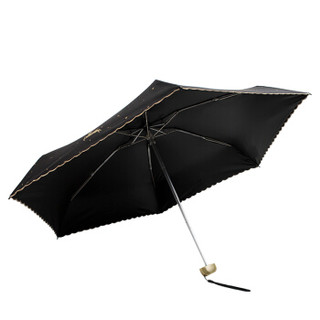 伴侣行（BANLVXING） 遮阳伞 晴雨伞迷你超轻五折叠黑胶防晒可爱口袋太阳伞 金鹿 BLX007 黑色