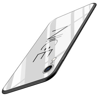 斯得弗（STRYFER）苹果XR手机壳 iPhoneXr全包防摔硅胶软边个性男女潮彩绘玻璃保护套-NICE韵白