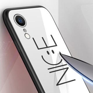斯得弗（STRYFER）苹果XR手机壳 iPhoneXr全包防摔硅胶软边个性男女潮彩绘玻璃保护套-NICE韵白
