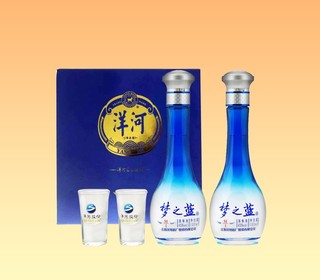 YANGHE 洋河 蓝色经典 梦之蓝 M1 迷你版 45度 浓香型白酒 100ml*2瓶