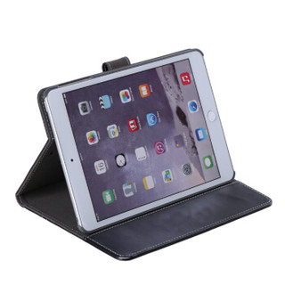 伟吉 iPadmini4平板壳 软面翻盖平板保护套 典雅黑 适用于iPad mini4