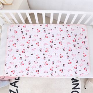 贝吻 婴儿隔尿垫宝宝尿垫双面防水透气护理垫婴儿床上用品50cm*70cm粉色 B2038