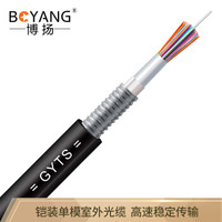 博扬（BOYANG）BY-GYTS-72B1 铠装72芯单模室外光缆 GYTS层绞式室外架空/管道网线光纤线 2000米/轴