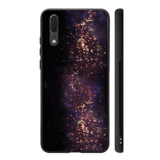 伟吉华为P20手机壳 HUAWEI p20玻璃后盖手机壳（钢化玻璃后盖+TPU软边）防摔全包新款硬壳 星云长河图案