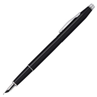 高仕（CROSS）钢笔/签字笔金属笔杆 商务办公礼品墨水笔 经典系列 黑漆白夹
