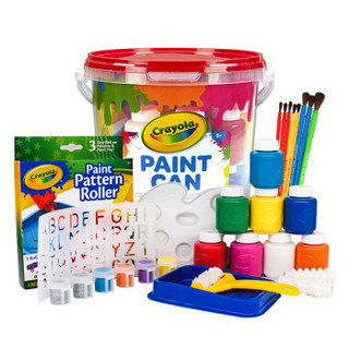 绘儿乐 Crayola 画画套装 美国进口 可水洗儿童颜料收纳桶超值装（红色）04-6890